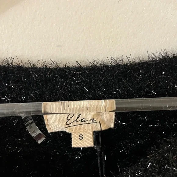 Elan metallic Eyelash Black Sweater size small NWT‎ - Picture 14 of 14